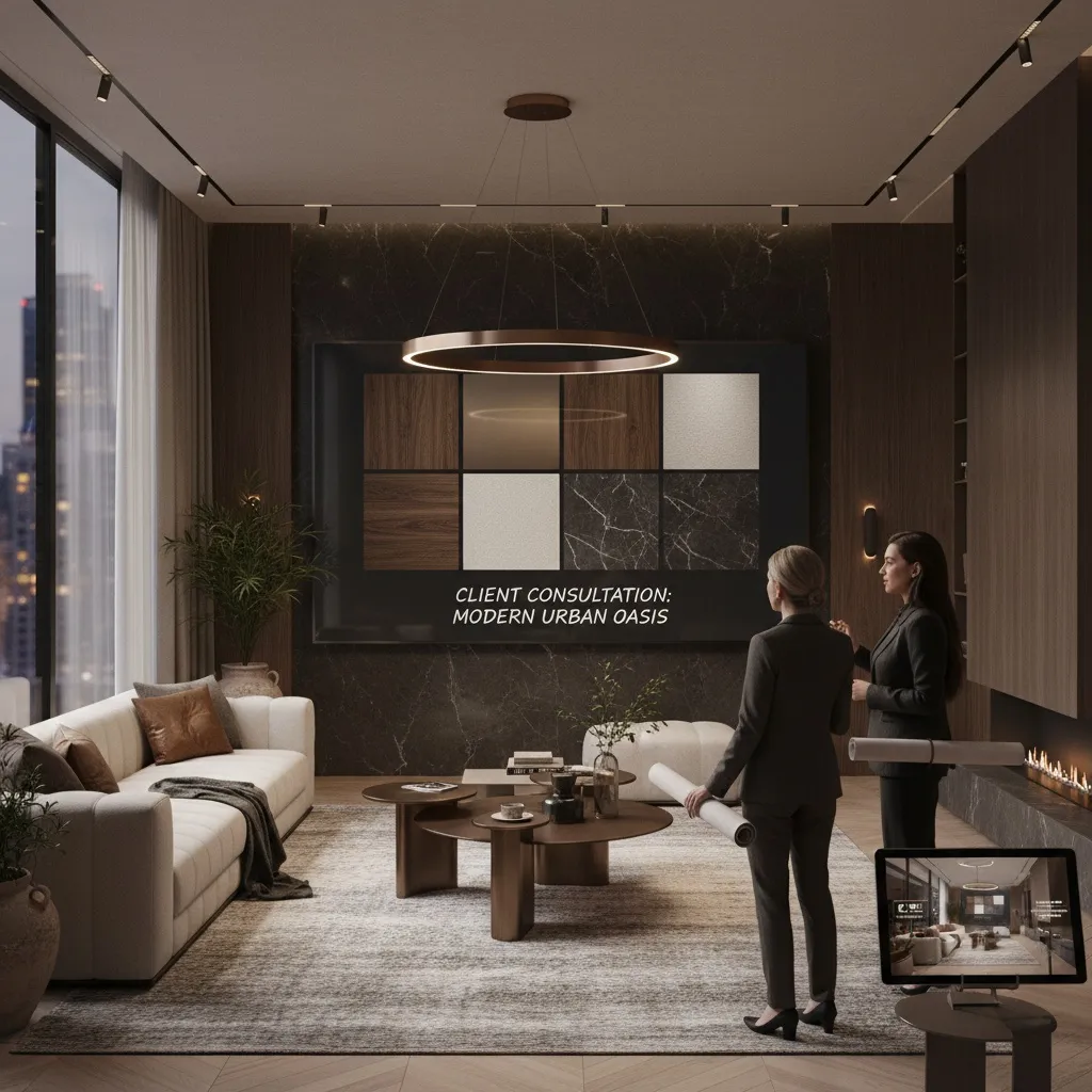 Luxury suite visualization for client presentation