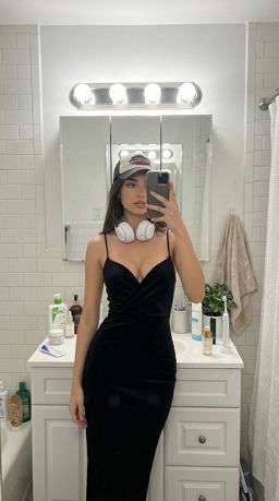 Petra - FAUX LEATHER BOMBER JACKET + CONTRAST TRIM TROUSERS - Bathroom Mirror Selfie