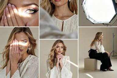 Anna 2 - ASYMMETRIC TEXTURED BLOUSE - LIMITED EDITION + 50TH ANNIVERSARY WOOL-BLEND TROUSERS WITH BELT - Editorial 3x3 Grid