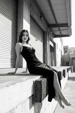 Petra - LADDER STITCH FLOWING BLOUSE + 50TH ANNIVERSARY LEATHER TROUSERS WITH DARTS AND BELT - B&W Loading Dock