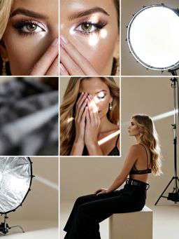 Anna 2 - LACE TRIANGLE BRALETTE + 50TH ANNIVERSARY WOOL-BLEND TROUSERS WITH BELT - Editorial 3x3 Grid