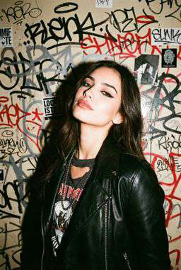 Petra - LADDER STITCH FLOWING BLOUSE + 50TH ANNIVERSARY LEATHER TROUSERS WITH DARTS AND BELT - Punk Graffiti Wall Flash